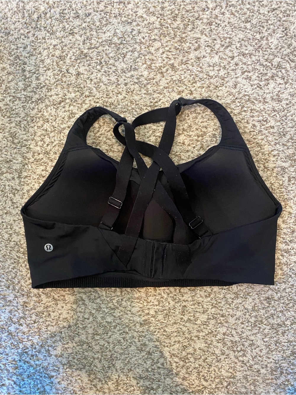 lululemon High Energy Support Bra Black- 38D